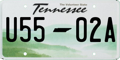 TN license plate U5502A