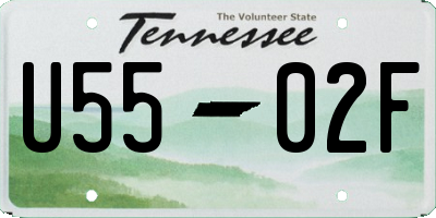 TN license plate U5502F