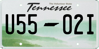 TN license plate U5502I