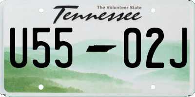 TN license plate U5502J