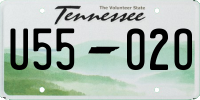 TN license plate U5502O