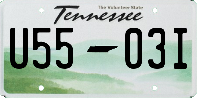 TN license plate U5503I