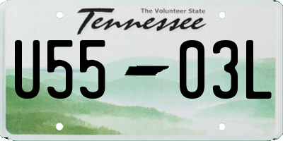 TN license plate U5503L