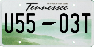 TN license plate U5503T