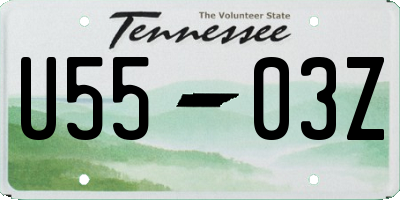 TN license plate U5503Z