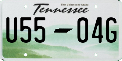 TN license plate U5504G