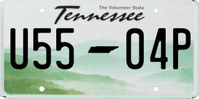 TN license plate U5504P