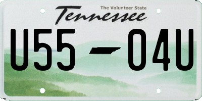 TN license plate U5504U