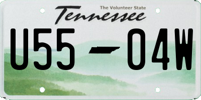 TN license plate U5504W