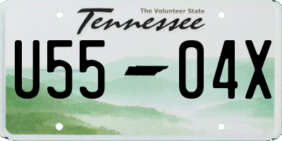 TN license plate U5504X