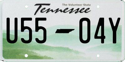 TN license plate U5504Y