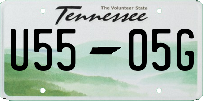 TN license plate U5505G