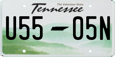 TN license plate U5505N