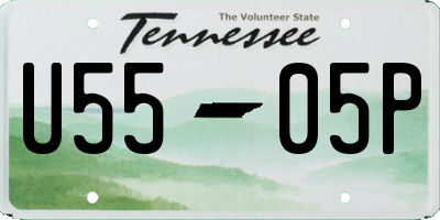 TN license plate U5505P