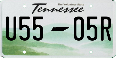 TN license plate U5505R