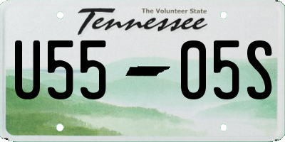 TN license plate U5505S
