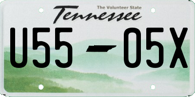 TN license plate U5505X