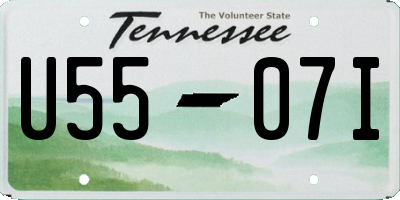 TN license plate U5507I