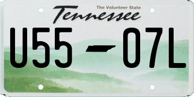 TN license plate U5507L