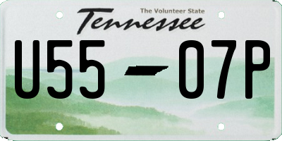 TN license plate U5507P
