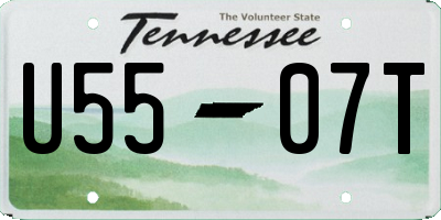 TN license plate U5507T