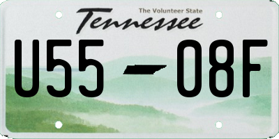 TN license plate U5508F