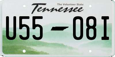 TN license plate U5508I