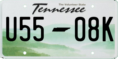 TN license plate U5508K