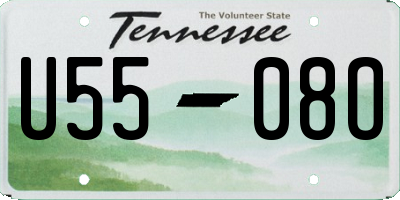 TN license plate U5508O