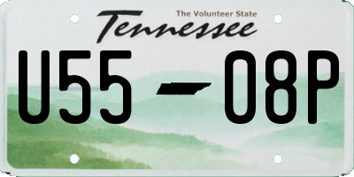 TN license plate U5508P