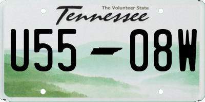 TN license plate U5508W