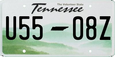 TN license plate U5508Z