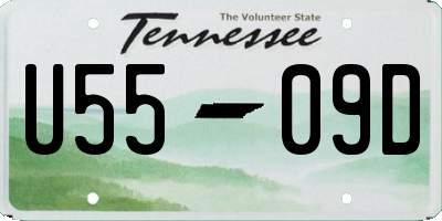 TN license plate U5509D