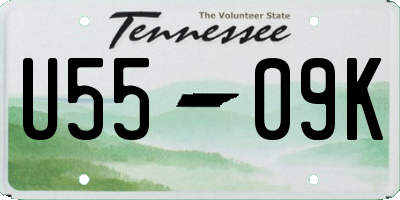TN license plate U5509K