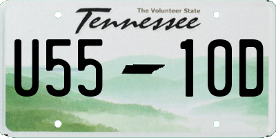 TN license plate U5510D