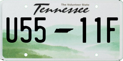TN license plate U5511F