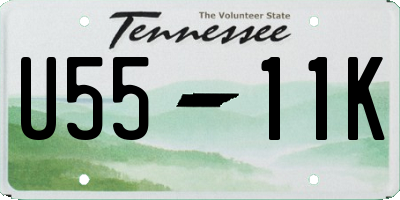 TN license plate U5511K