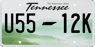 TN license plate U5512K