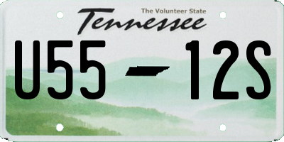 TN license plate U5512S