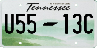 TN license plate U5513C
