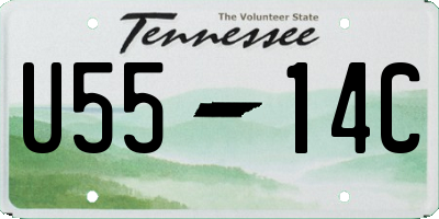 TN license plate U5514C