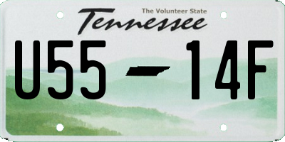 TN license plate U5514F