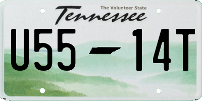 TN license plate U5514T