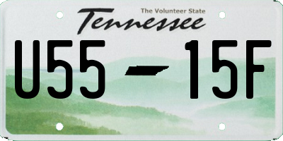 TN license plate U5515F