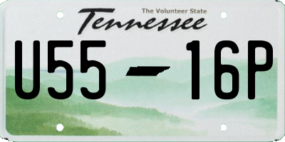 TN license plate U5516P