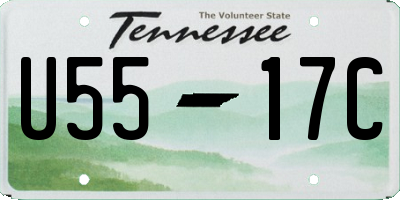 TN license plate U5517C