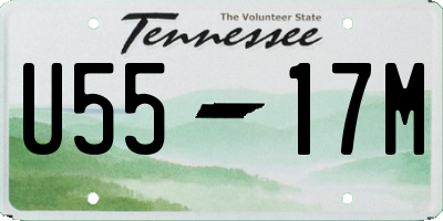 TN license plate U5517M