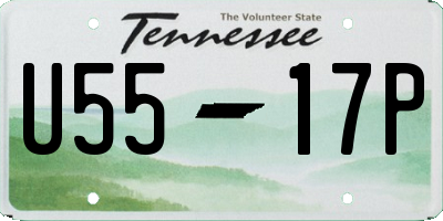 TN license plate U5517P