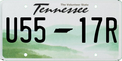 TN license plate U5517R
