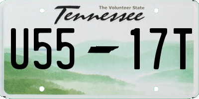 TN license plate U5517T